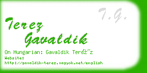 terez gavaldik business card